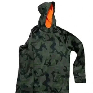 Tek Gear Camo Hoodie With‎ Orange Hood Boys Sz 8(S) EUC
